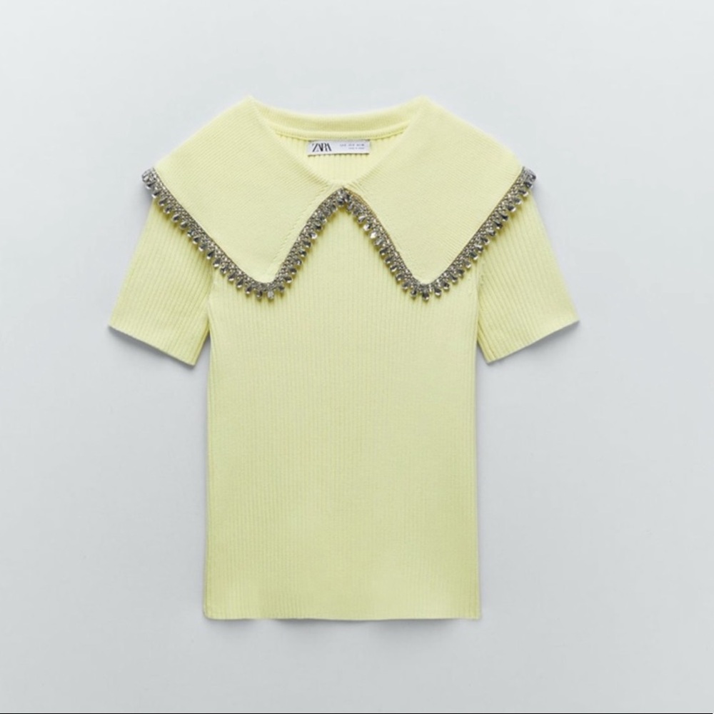 Zara collared knit top